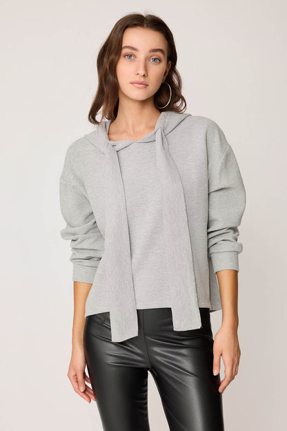 BOLD LACED HOODIE BLOUSE