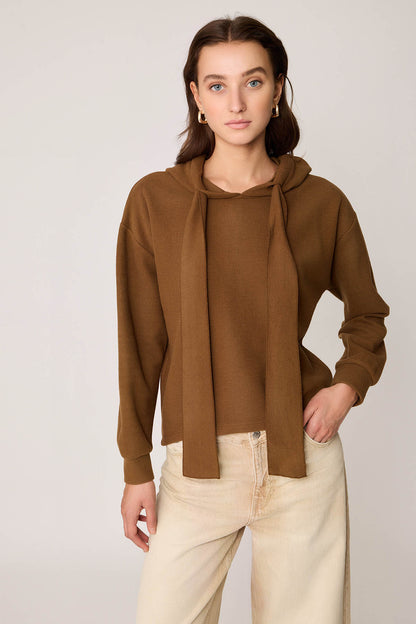 BOLD LACED HOODIE BLOUSE