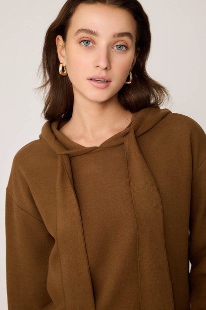 BOLD LACED HOODIE BLOUSE