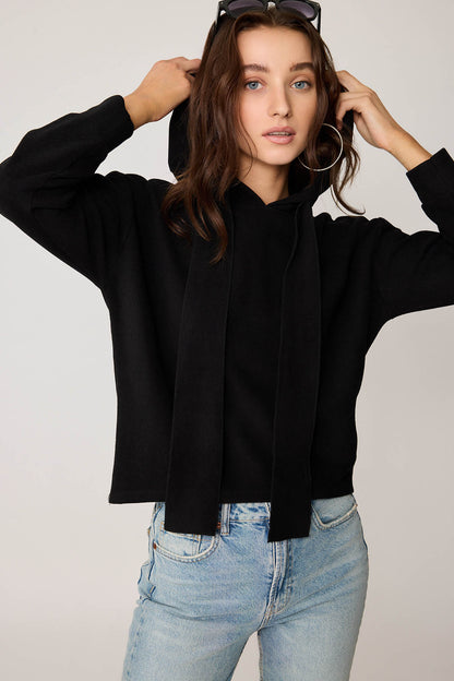 BOLD LACED HOODIE BLOUSE