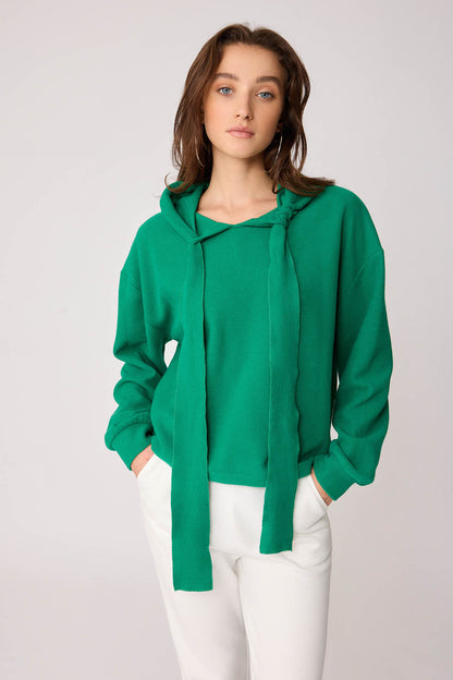 BOLD LACED HOODIE BLOUSE