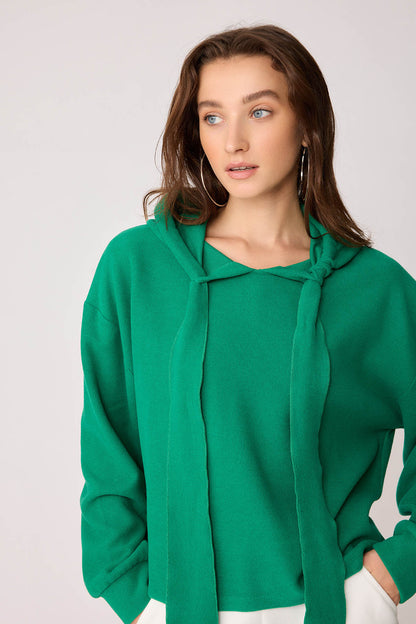 BOLD LACED HOODIE BLOUSE