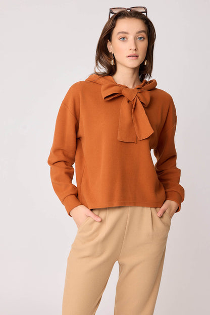 BOLD LACED HOODIE BLOUSE