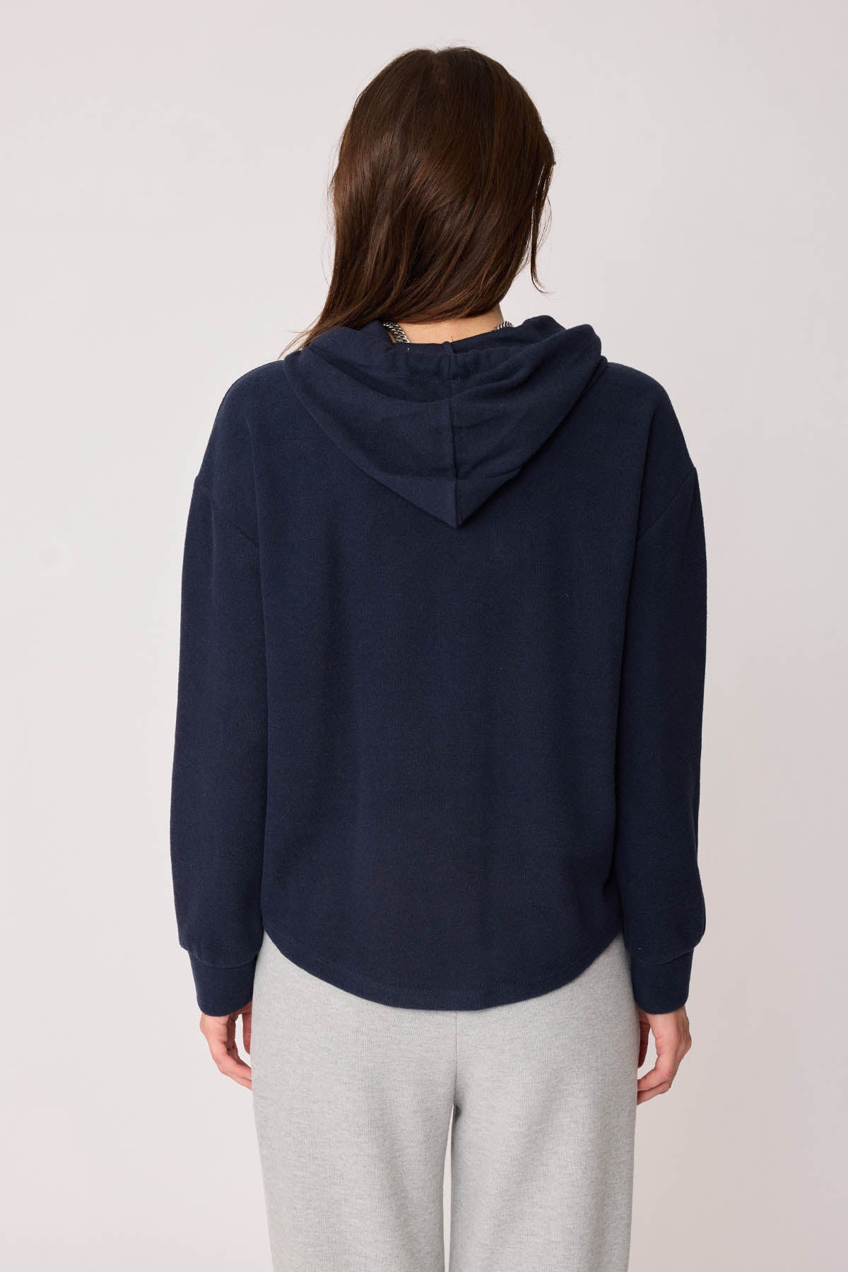 BOLD LACED HOODIE BLOUSE