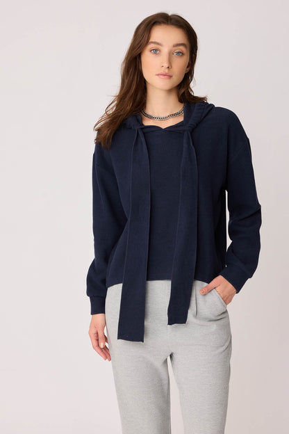 BOLD LACED HOODIE BLOUSE