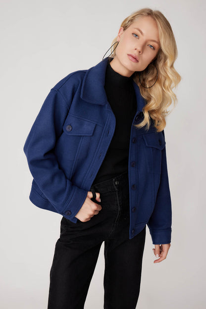 BOWL JACKET WITH COVER POCKET BUTTONS
