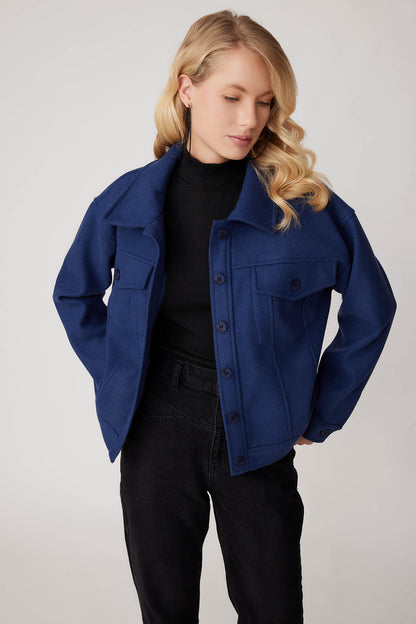 BOWL JACKET WITH COVER POCKET BUTTONS