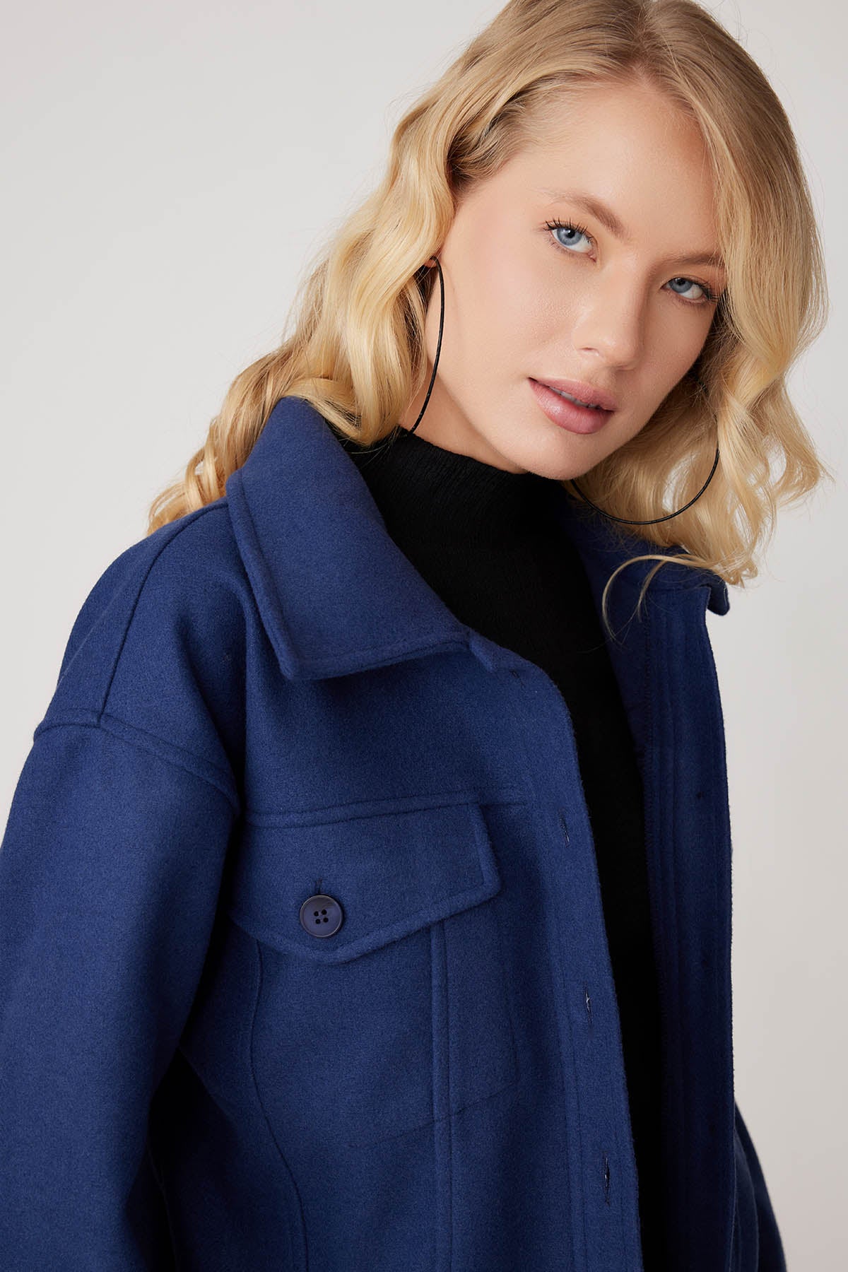 BOWL JACKET WITH COVER POCKET BUTTONS