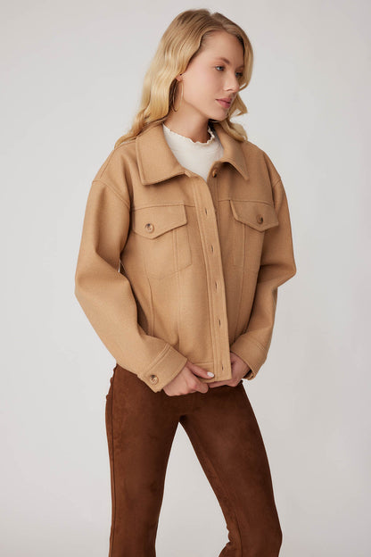 BOWL JACKET WITH COVER POCKET BUTTONS