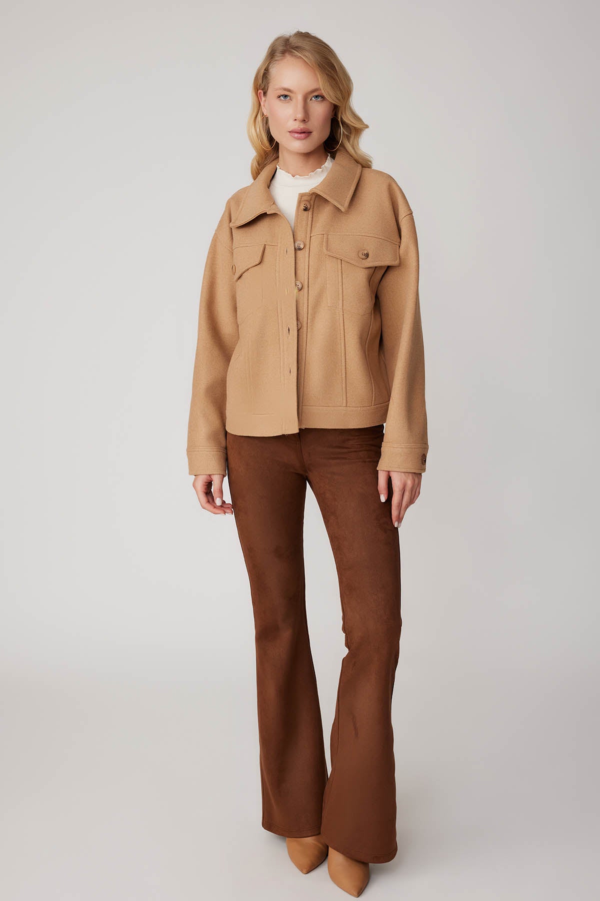 BOWL JACKET WITH COVER POCKET BUTTONS