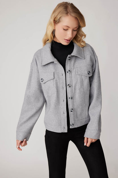 BOWL JACKET WITH COVER POCKET BUTTONS