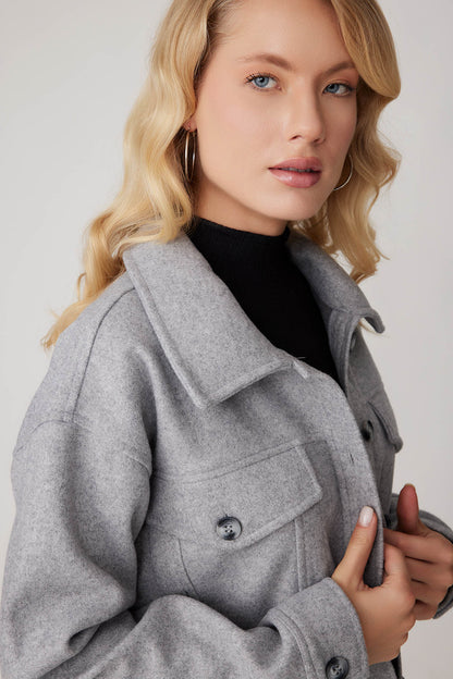 BOWL JACKET WITH COVER POCKET BUTTONS