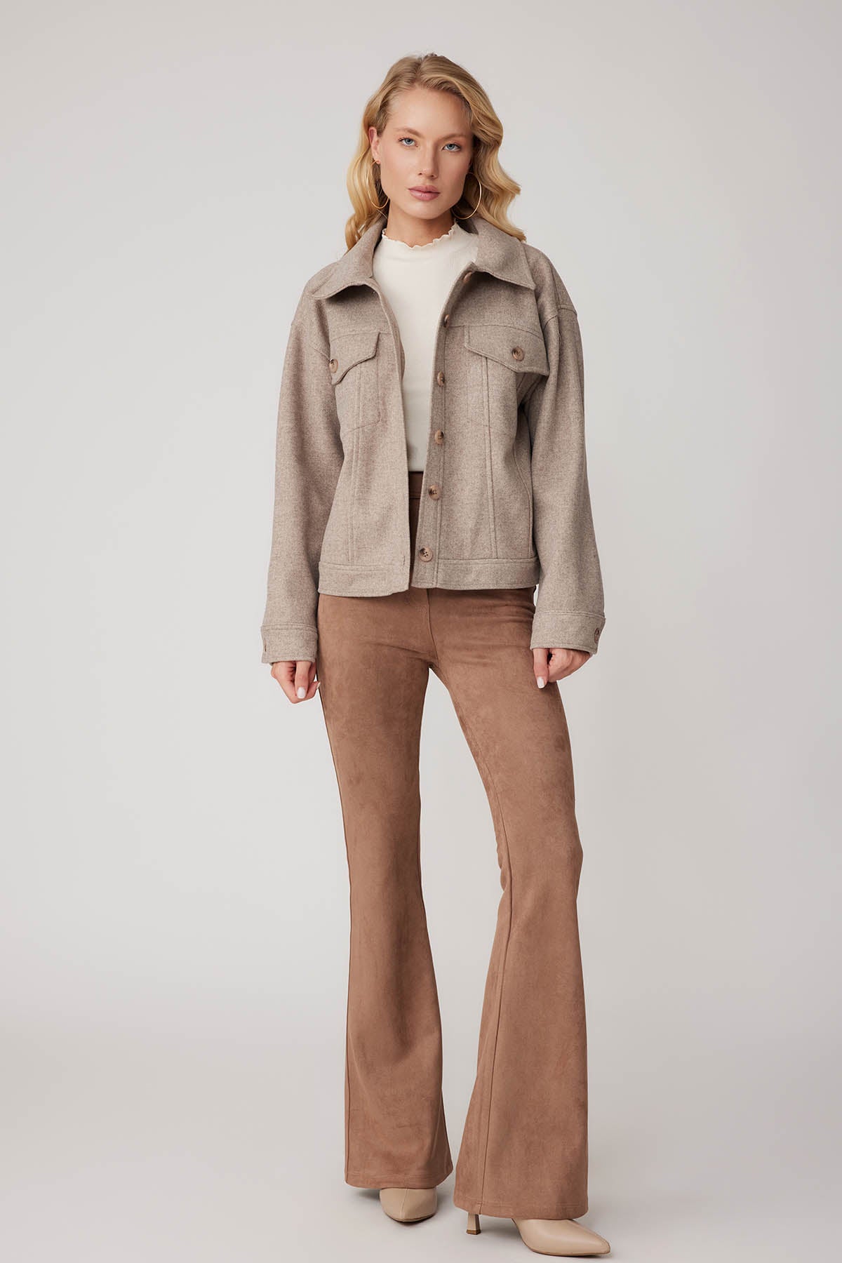 BOWL JACKET WITH COVER POCKET BUTTONS
