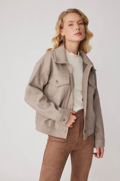 BOWL JACKET WITH COVER POCKET BUTTONS