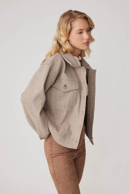 BOWL JACKET WITH COVER POCKET BUTTONS
