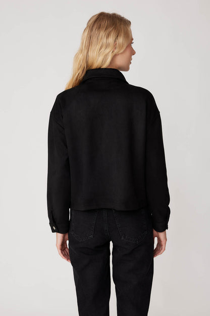 SUEDE JACKET WITH COVER POCKET ZIPPERS