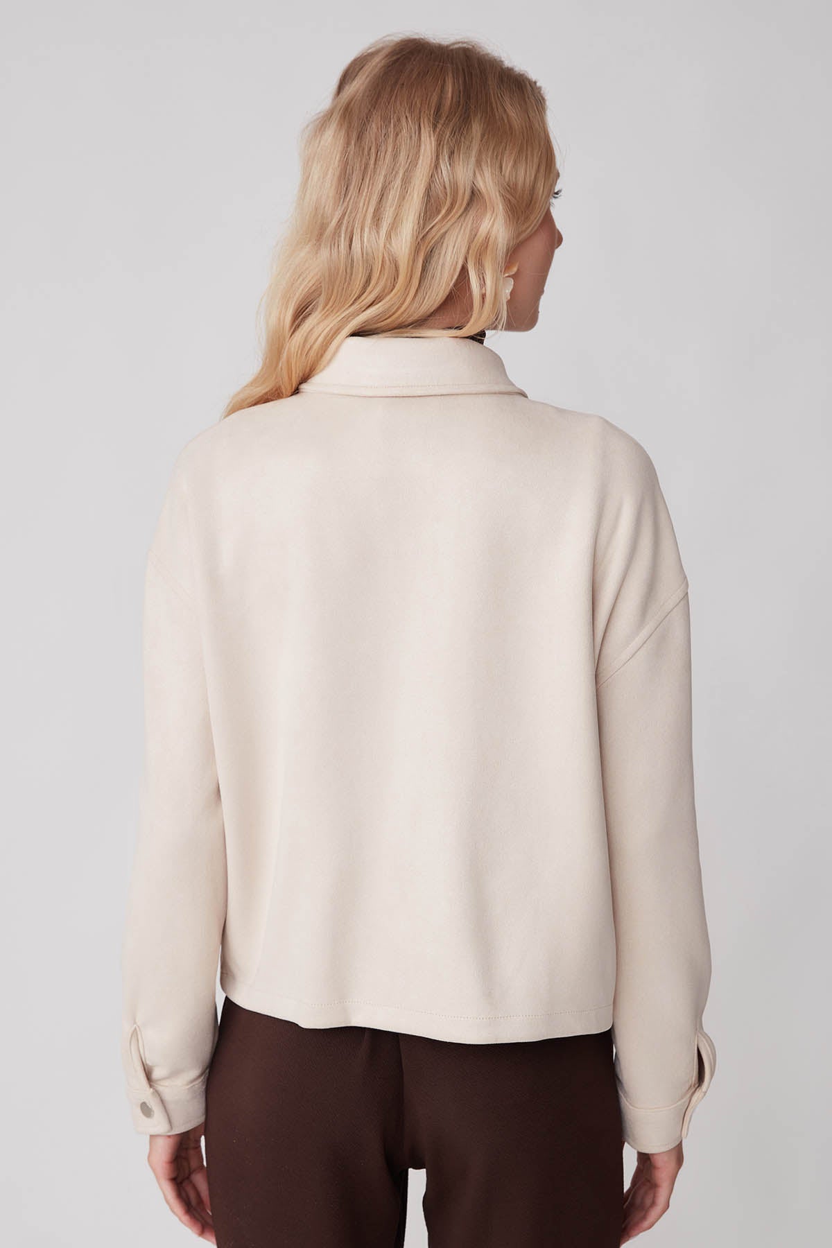 SUEDE JACKET WITH COVER POCKET ZIPPERS