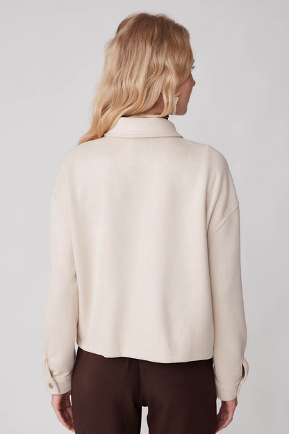 SUEDE JACKET WITH COVER POCKET ZIPPERS