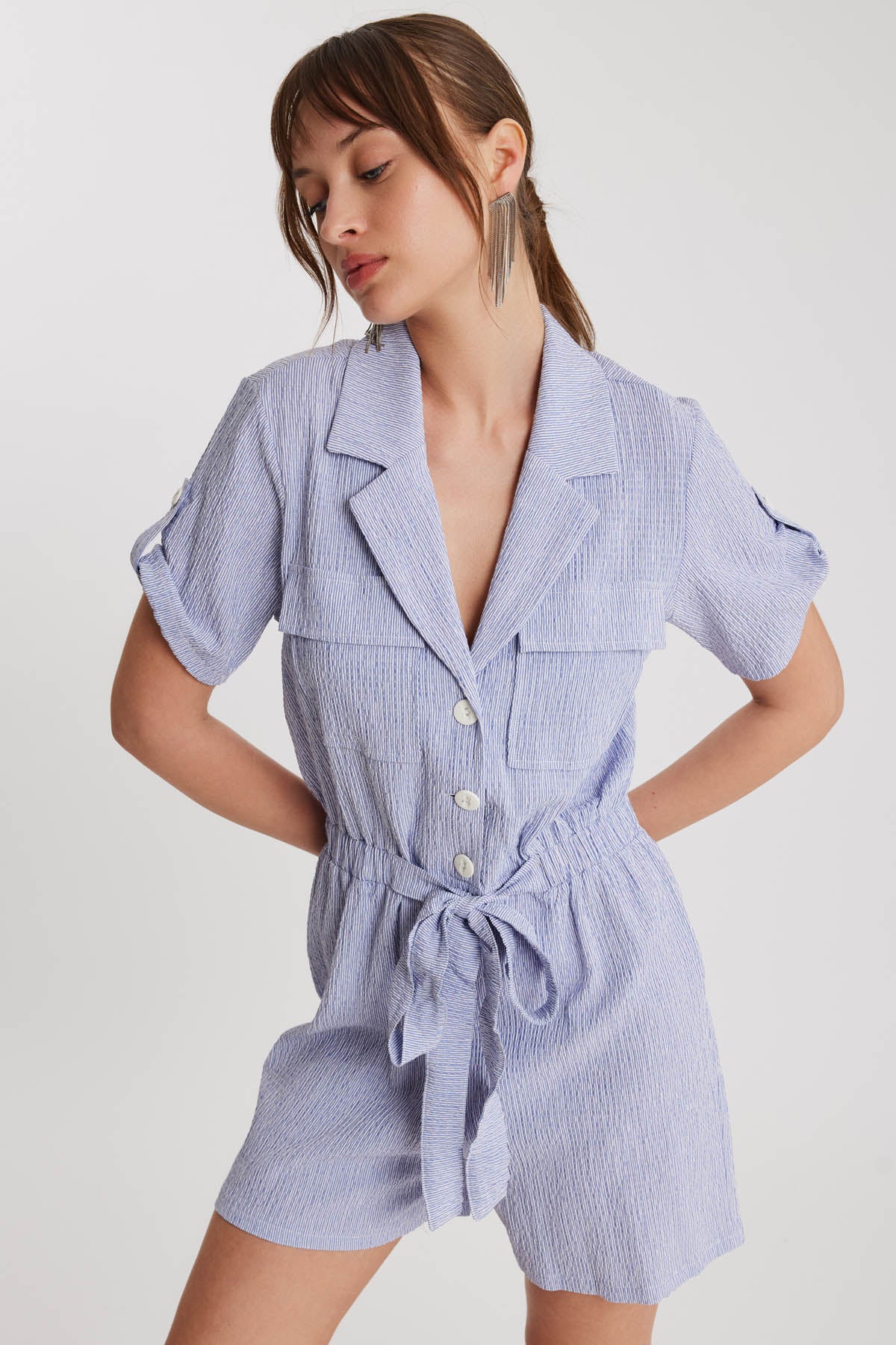 SHORT SLEEVE WITH COVER POCKET SAFARI OVERALLS