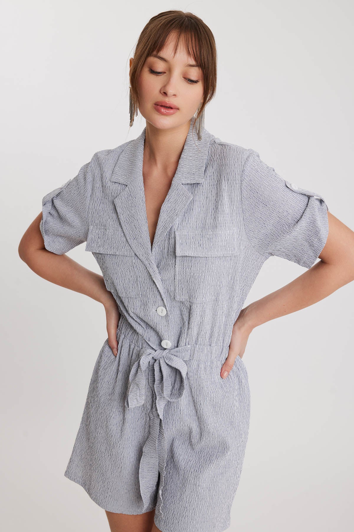 SHORT SLEEVE WITH COVER POCKET SAFARI OVERALLS