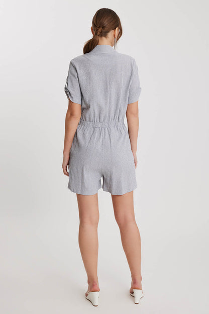SHORT SLEEVE WITH COVER POCKET SAFARI OVERALLS
