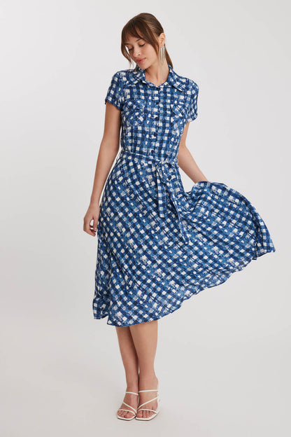 SQUARE-BELT DRESS