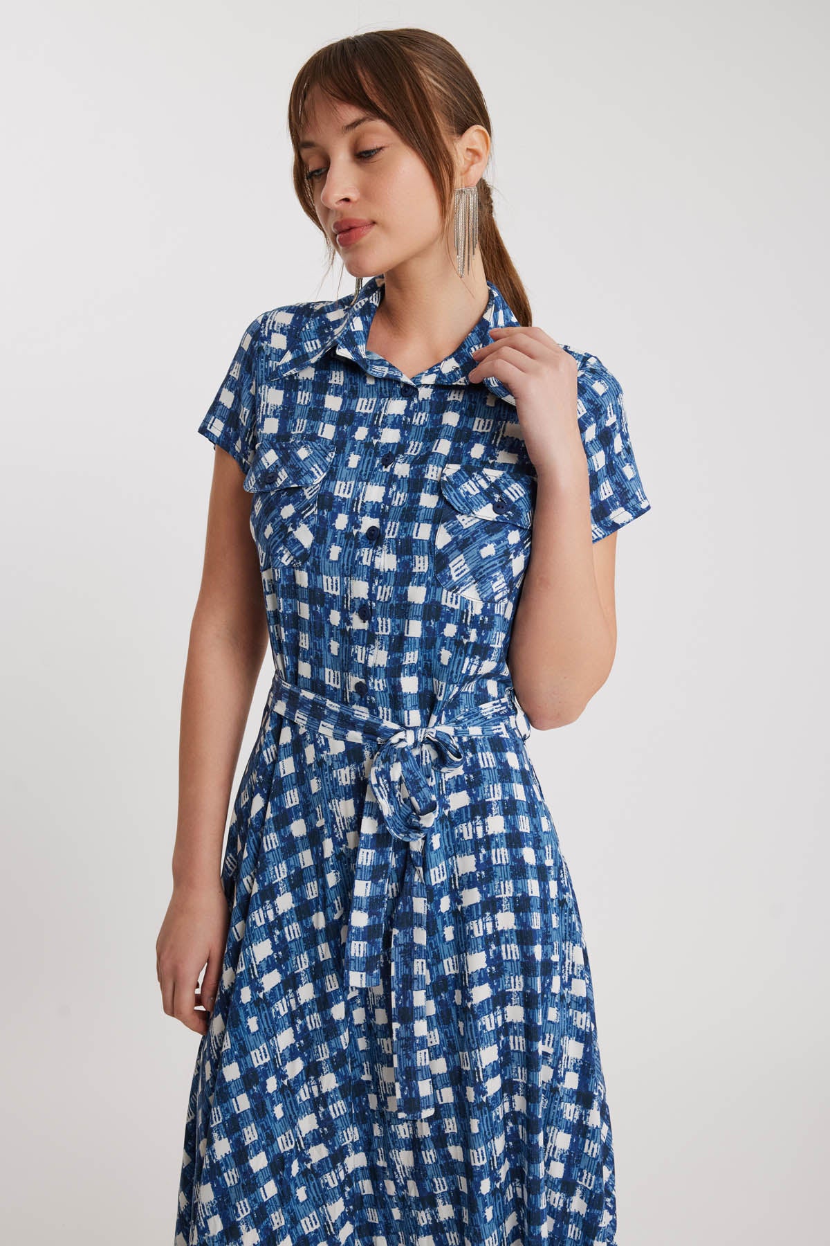 SQUARE-BELT DRESS