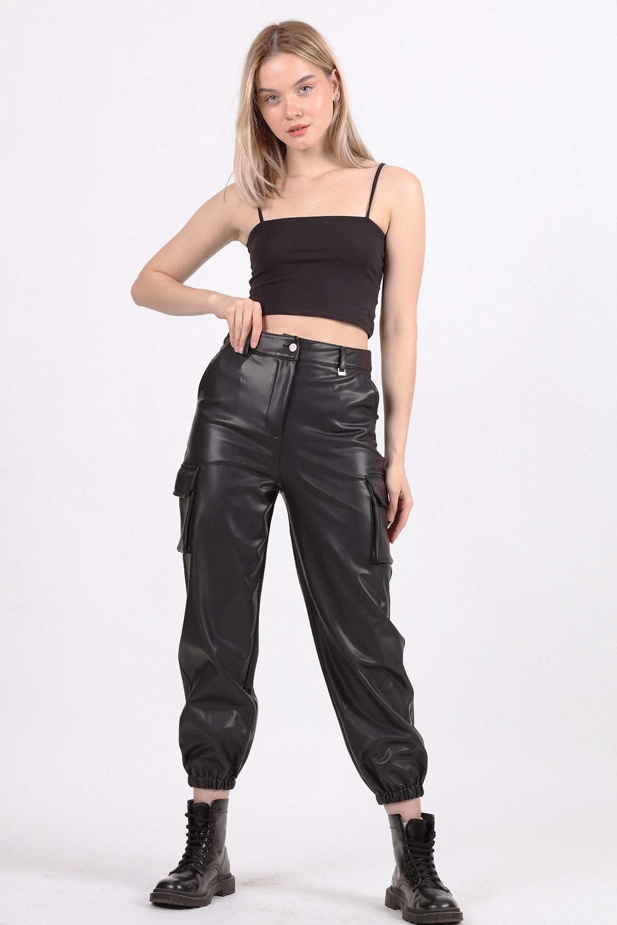 CARGO POCKET HIGH-LEVEL BELT TROUSERS