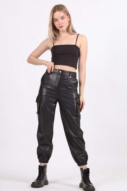 CARGO POCKET HIGH-LEVEL BELT TROUSERS