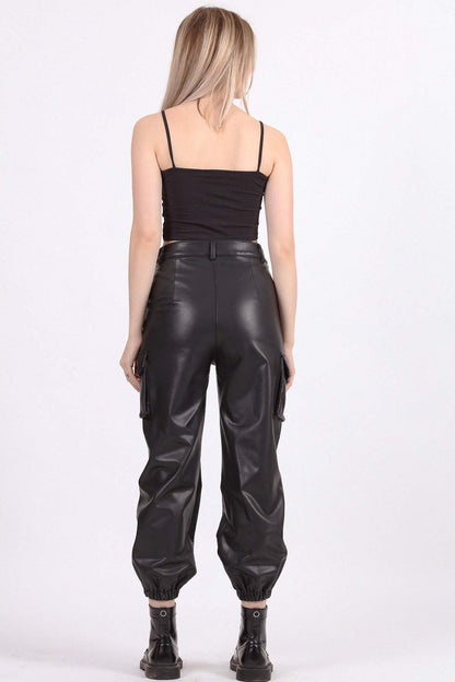 CARGO POCKET HIGH-LEVEL BELT TROUSERS