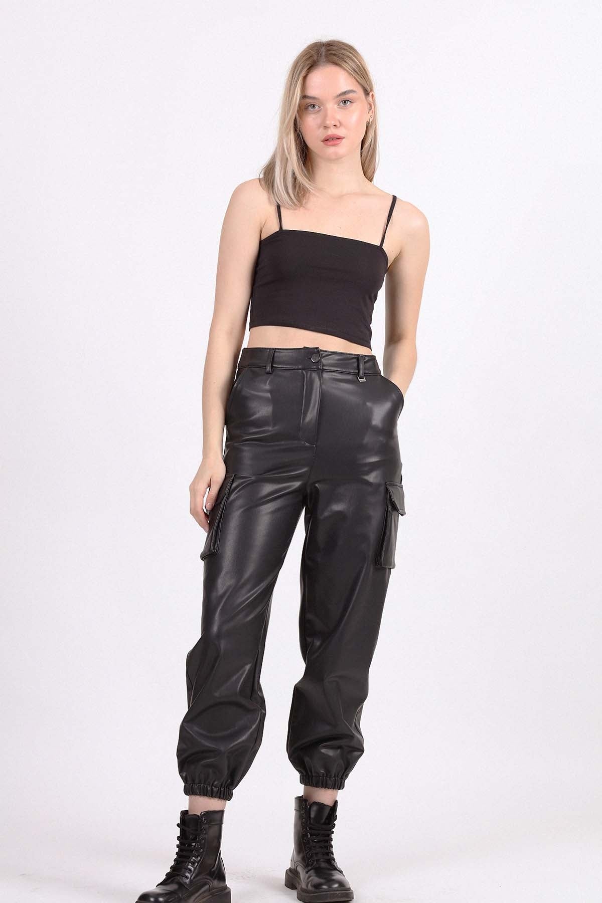CARGO POCKET HIGH-LEVEL BELT TROUSERS