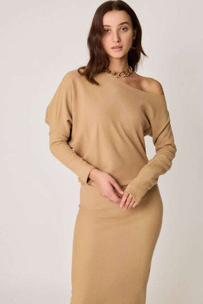 BOATHOUSE COLLAR ASYMMETRIC CUT DRESS