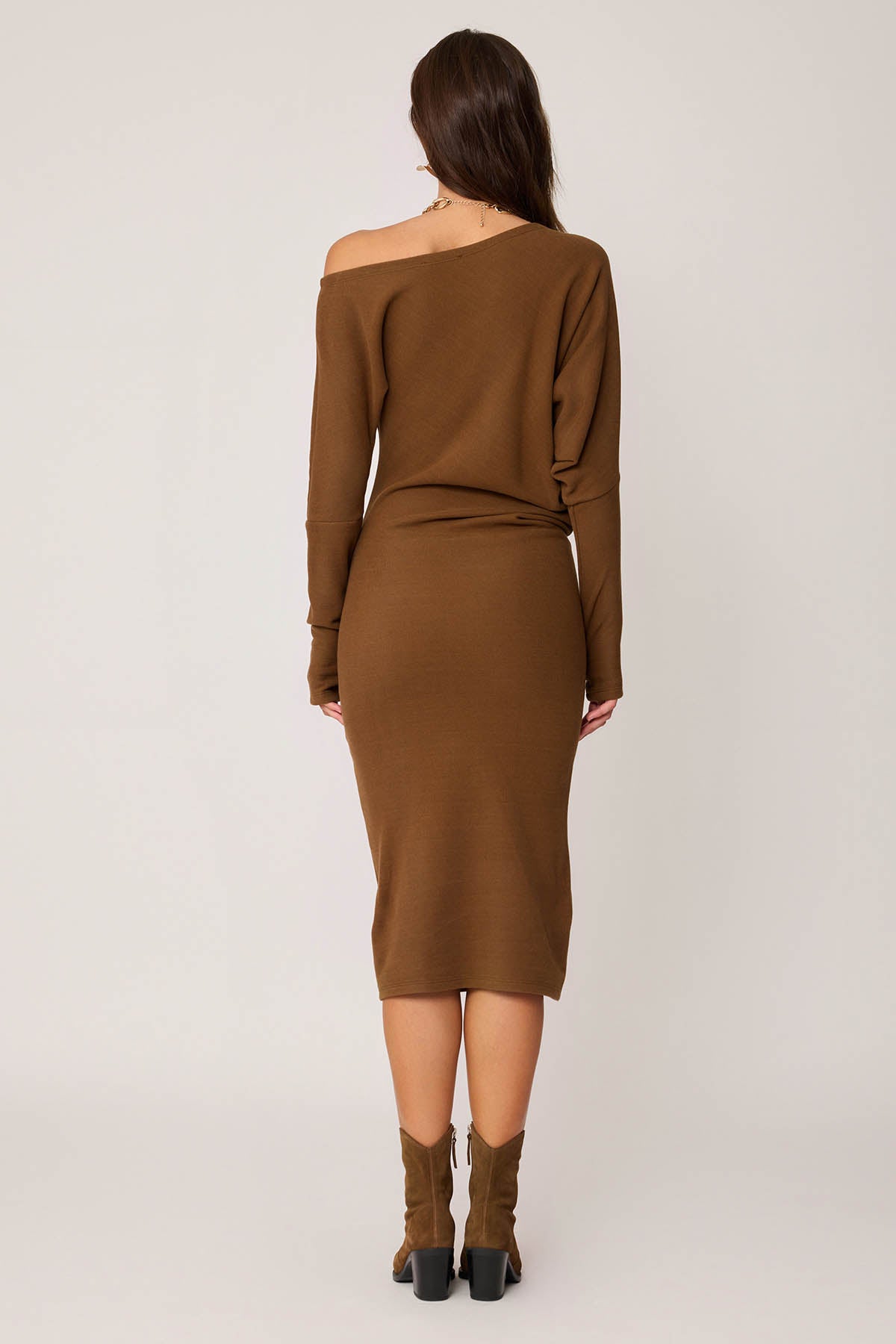 BOATHOUSE COLLAR ASYMMETRIC CUT DRESS