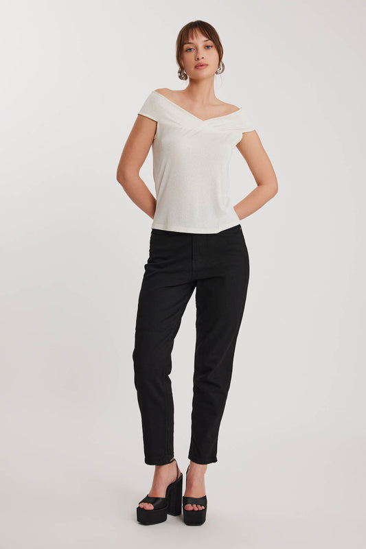 BOAT COLLAR BLOUSE