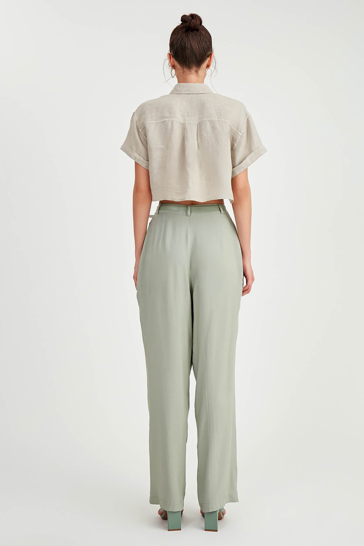BELTED SMART TROUSERS