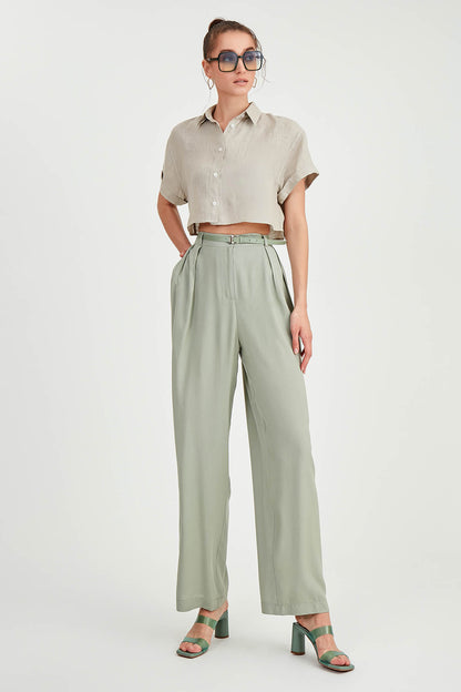BELTED SMART TROUSERS