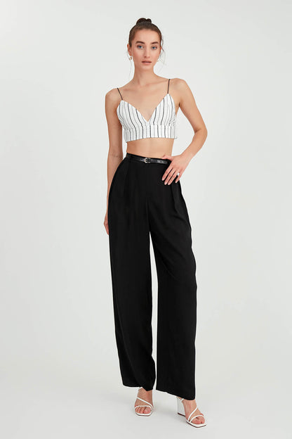 BELTED SMART TROUSERS
