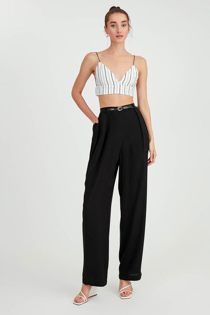 BELTED SMART TROUSERS