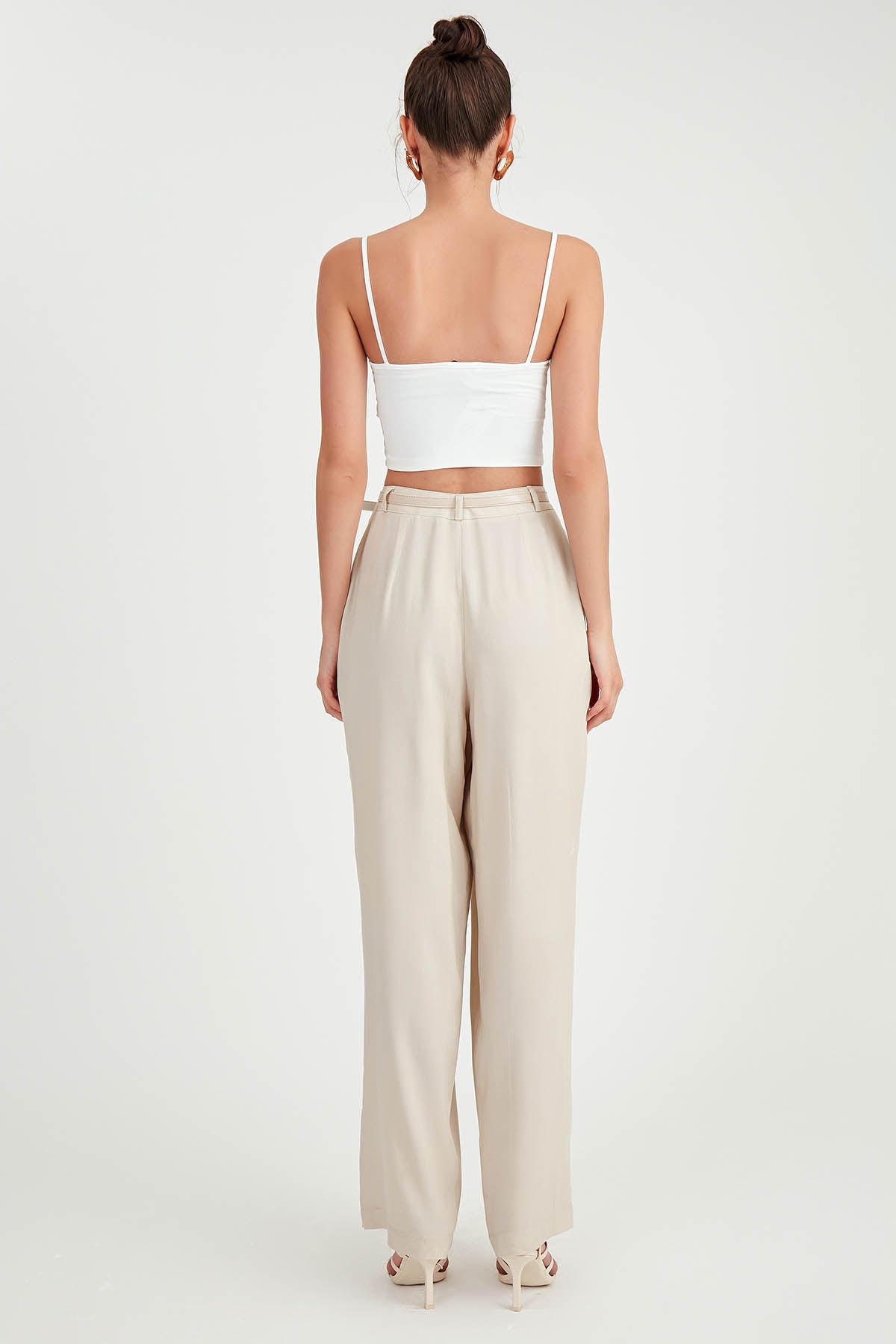 BELTED SMART TROUSERS