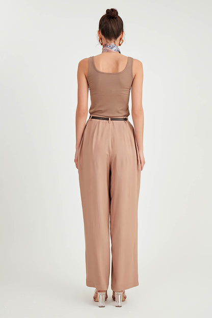 BELTED SMART TROUSERS