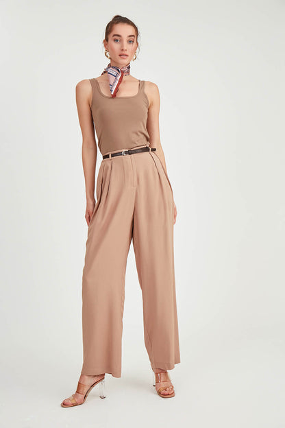 BELTED SMART TROUSERS