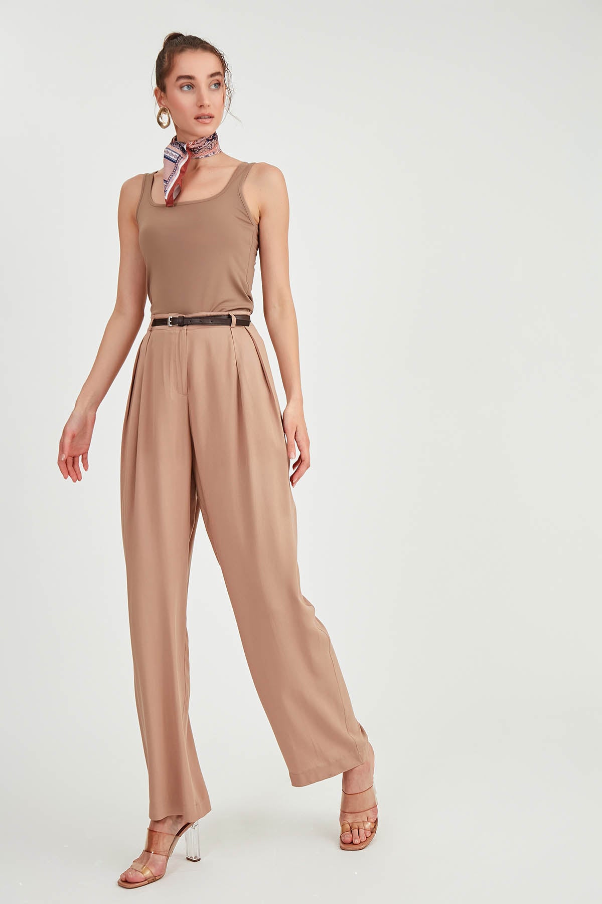 BELTED SMART TROUSERS