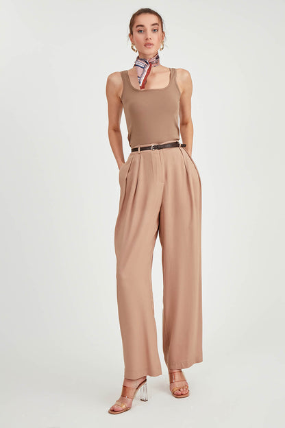 BELTED SMART TROUSERS