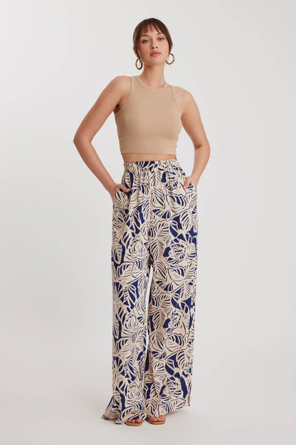 CLASIC PATTERNED ELASTANE COMFORTABLE TROUSERS