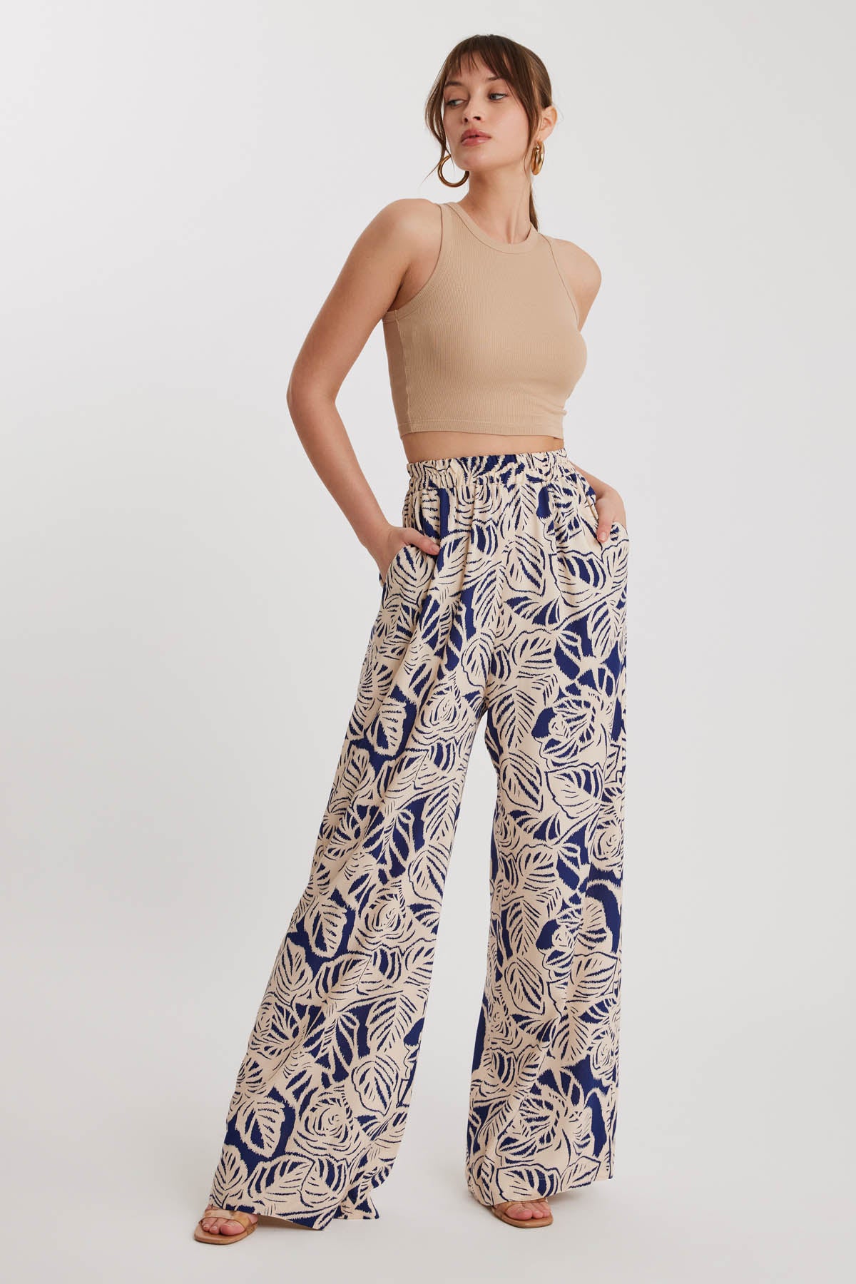 CLASIC PATTERNED ELASTANE COMFORTABLE TROUSERS