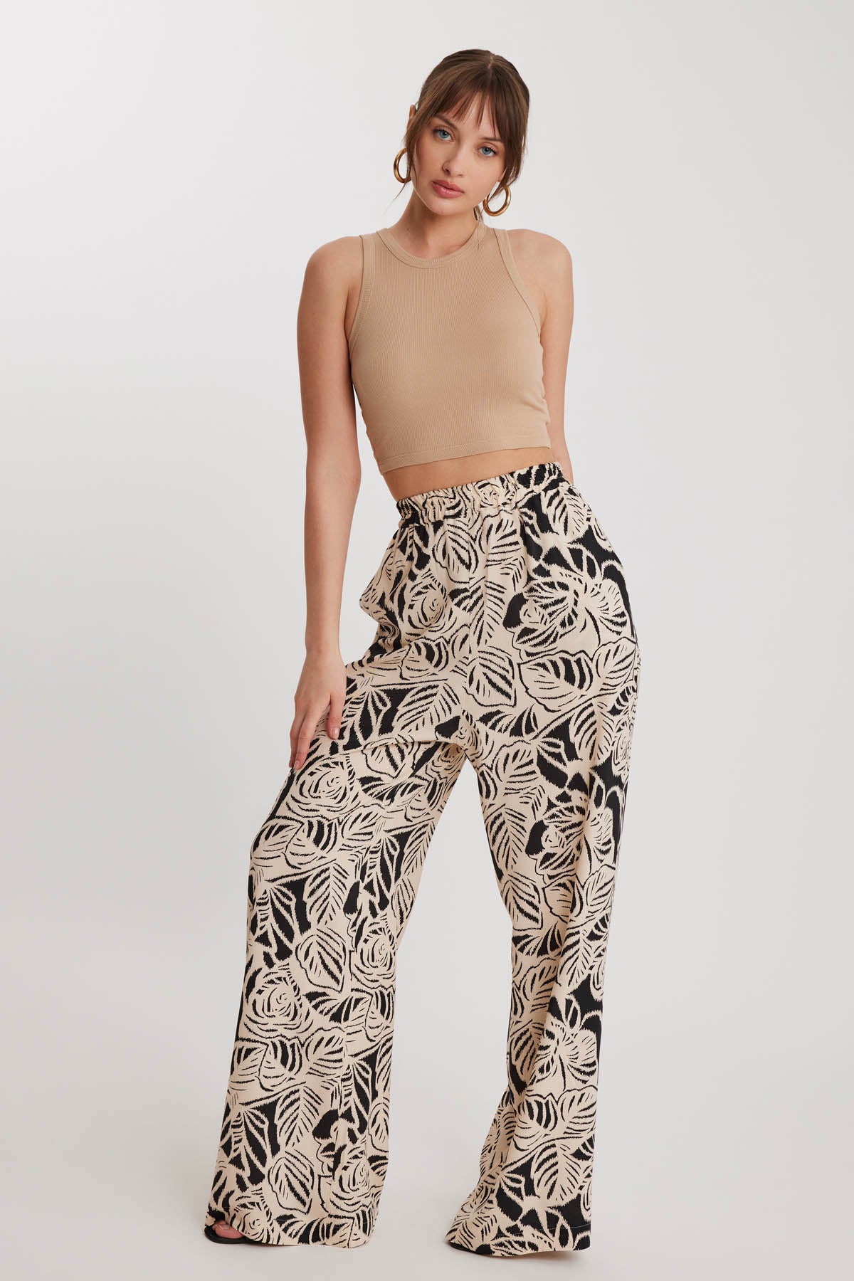 CLASIC PATTERNED ELASTANE COMFORTABLE TROUSERS