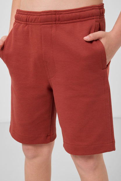 Cotton silk soft woven standard fit basic boys' shorts - 11293