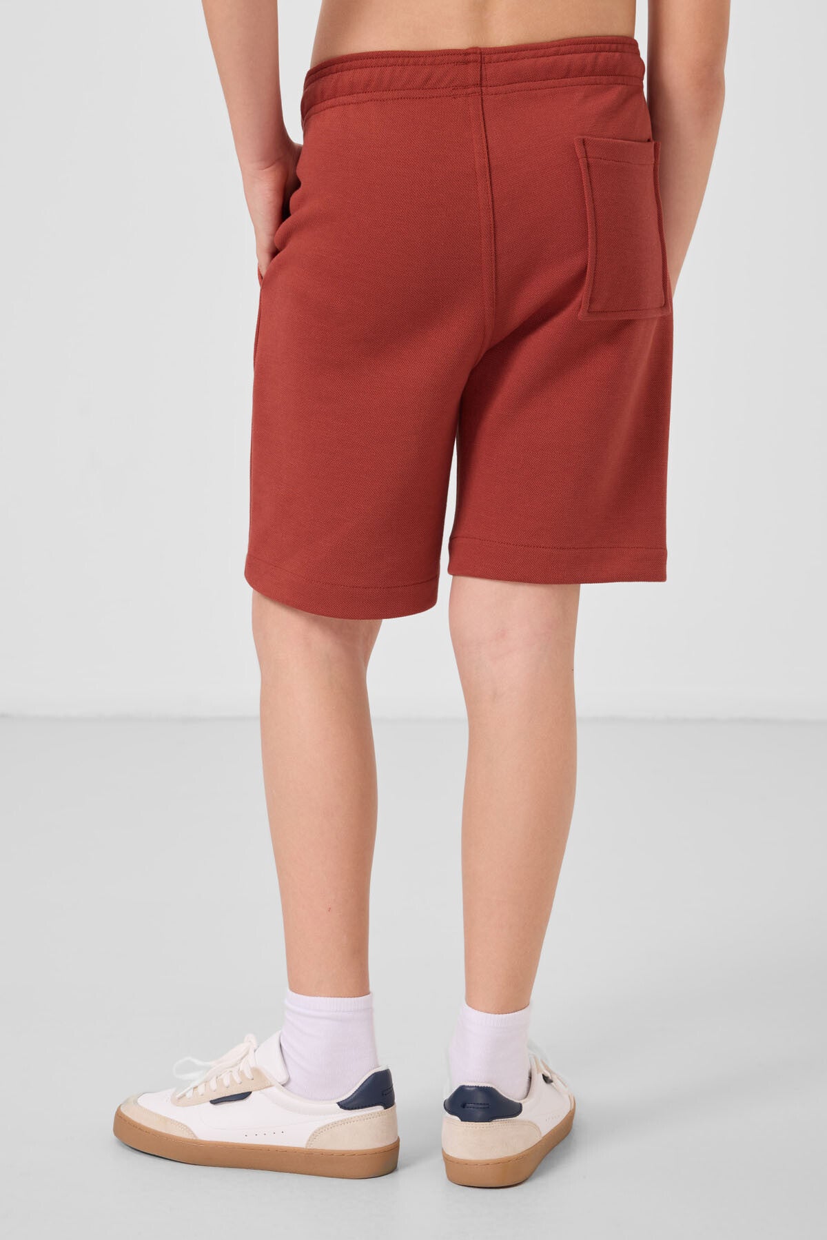Cotton silk soft woven standard fit basic boys' shorts - 11293
