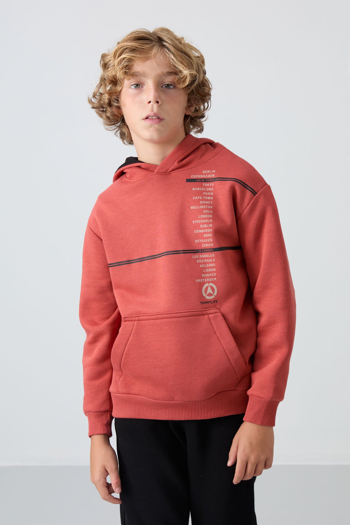 Cotton Thick Fleece-Lined Soft Textured Standard Fit Printed Boys' Sweatshirt - 11239