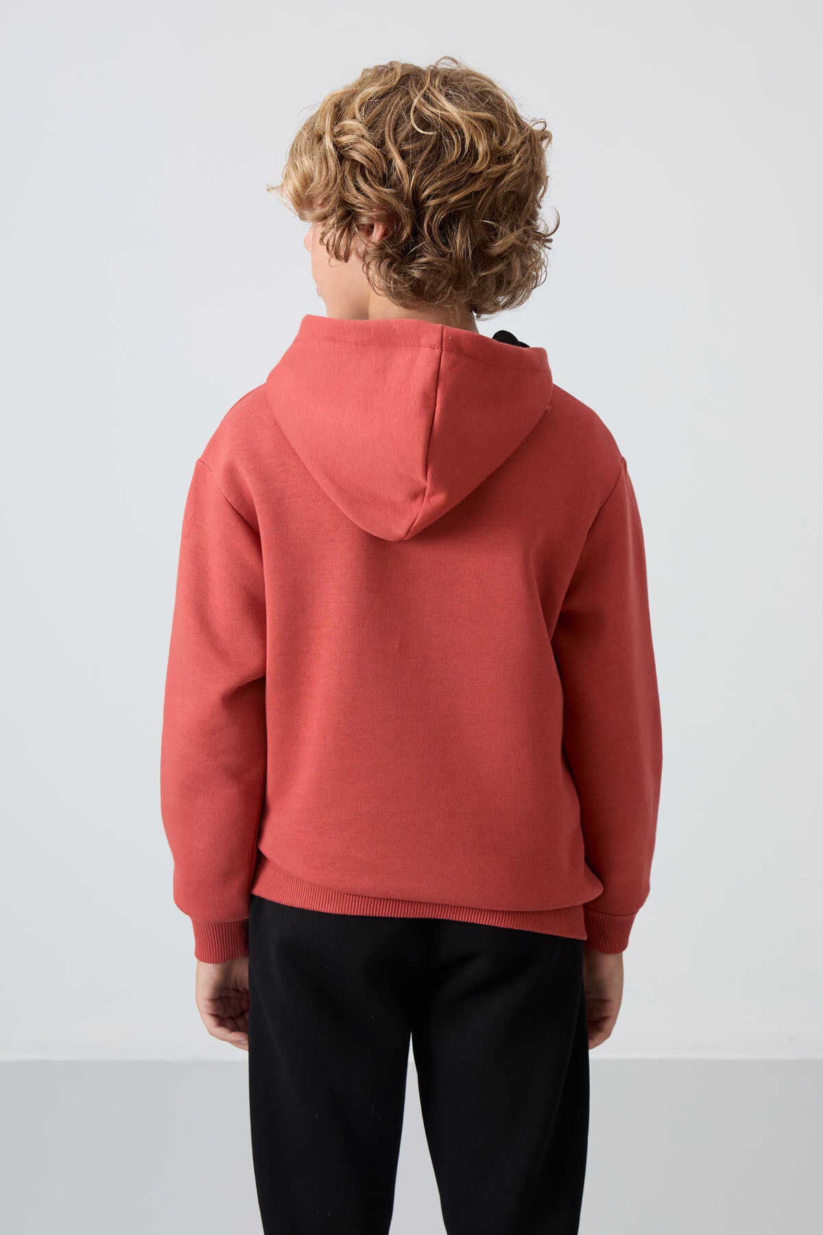 Cotton Thick Fleece-Lined Soft Textured Standard Fit Printed Boys' Sweatshirt - 11239
